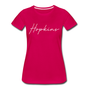 Hopkins County Cursive Women's T-Shirt - dark pink