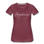 Hopkins County Cursive Women's T-Shirt - heather burgundy