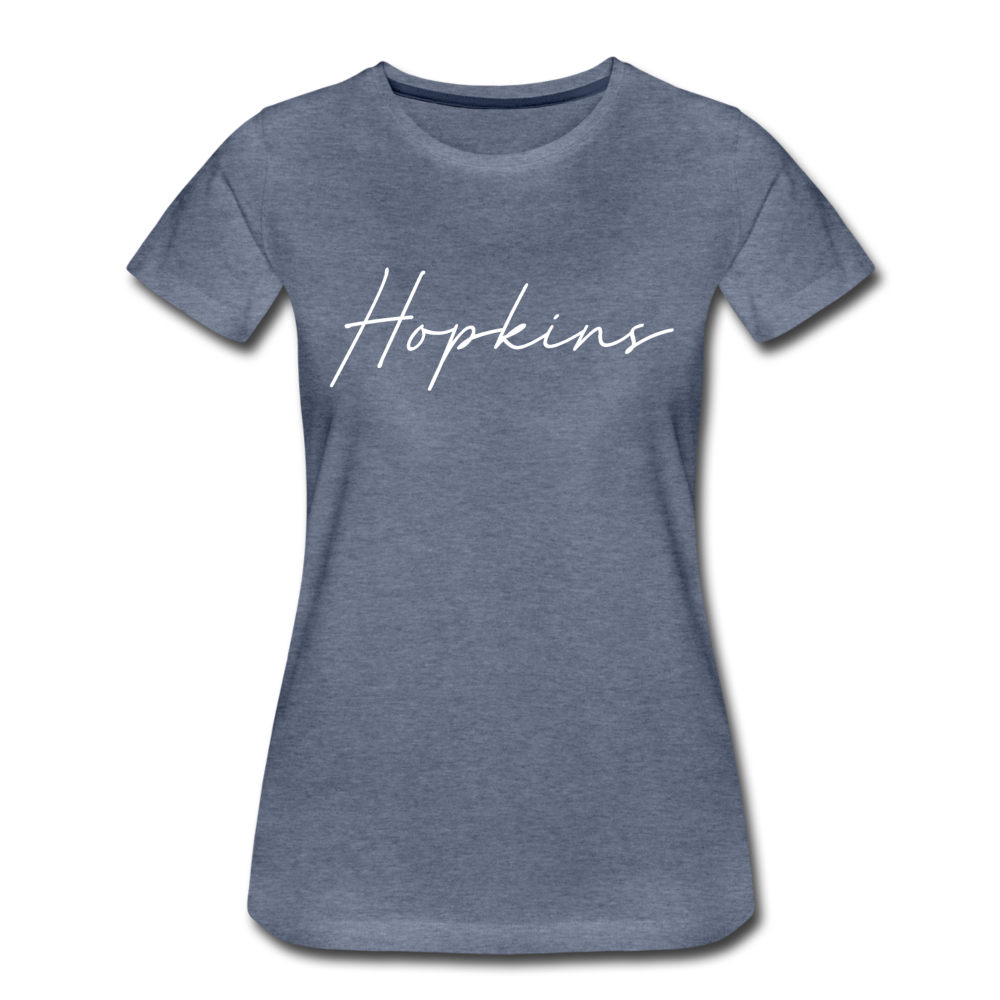 Hopkins County Cursive Women's T-Shirt - heather blue