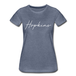 Hopkins County Cursive Women's T-Shirt - heather blue