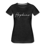 Hopkins County Cursive Women's T-Shirt - charcoal gray