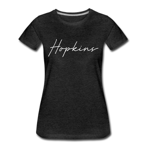 Hopkins County Cursive Women's T-Shirt - charcoal gray