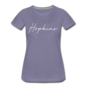 Hopkins County Cursive Women's T-Shirt - washed violet