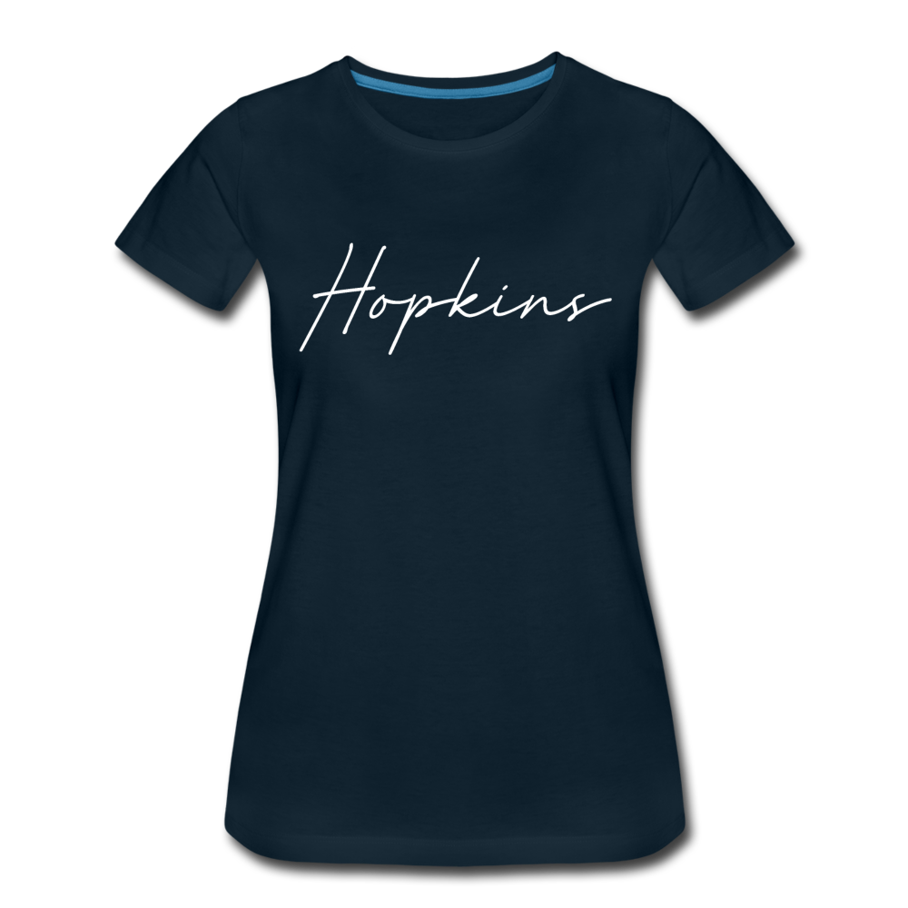 Hopkins County Cursive Women's T-Shirt - deep navy