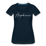 Hopkins County Cursive Women's T-Shirt - deep navy