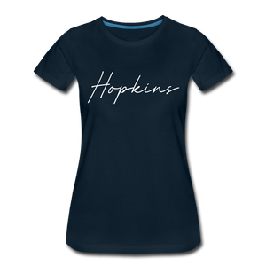 Hopkins County Cursive Women's T-Shirt - deep navy