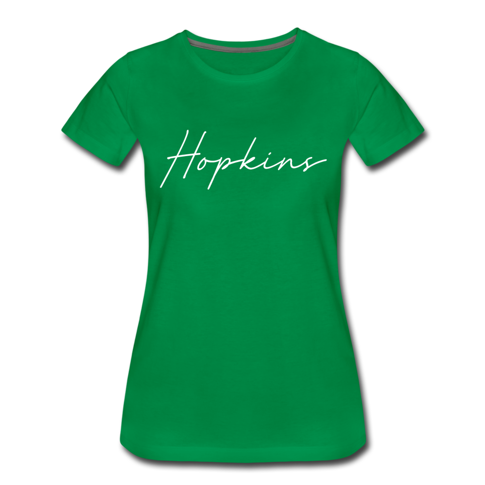 Hopkins County Cursive Women's T-Shirt - kelly green