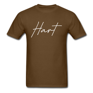 Hart County Cursive T-Shirt - brown