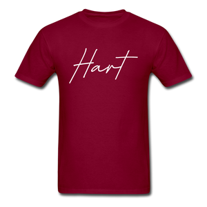 Hart County Cursive T-Shirt - burgundy