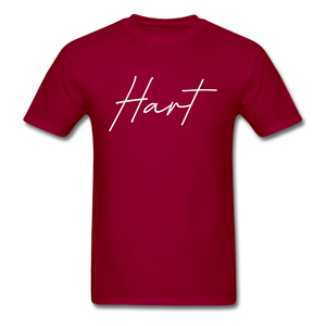 Hart County Cursive T-Shirt - dark red