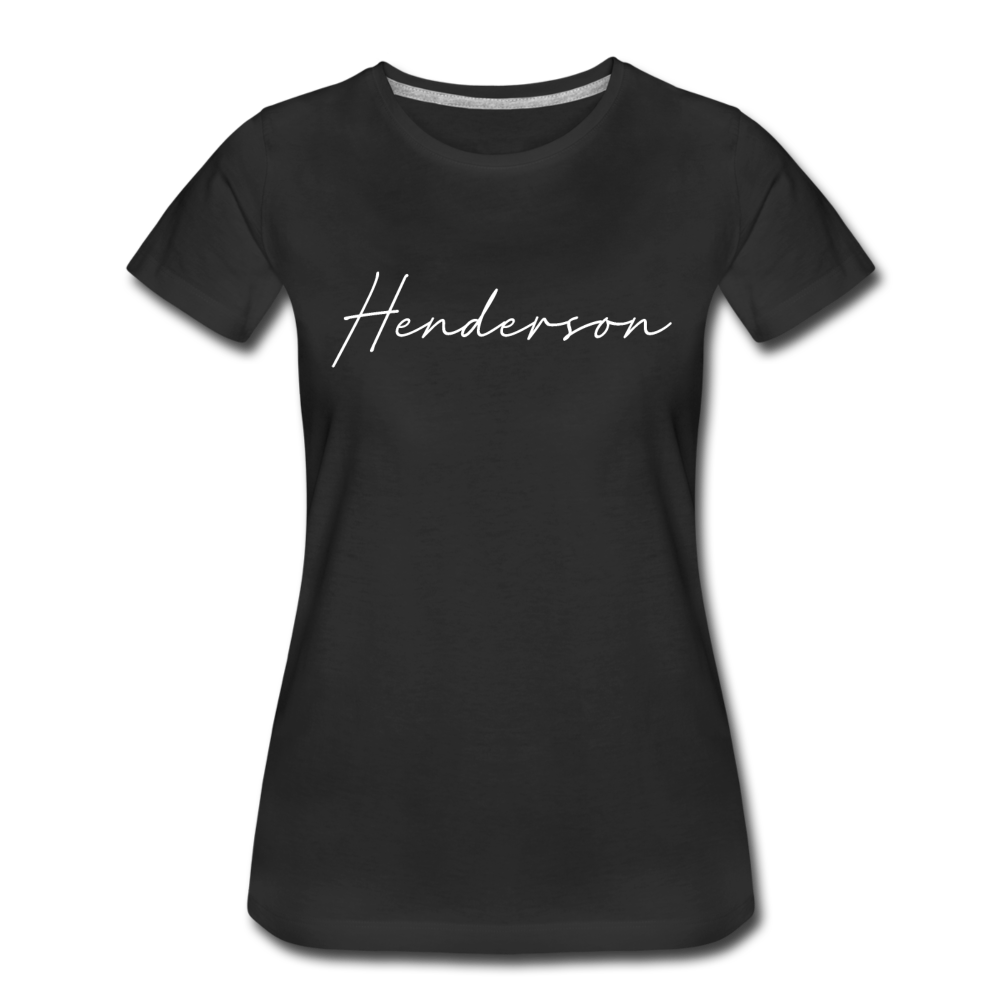 Henderson County Cursive Women's T-Shirt - black
