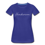 Henderson County Cursive Women's T-Shirt - royal blue