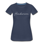 Henderson County Cursive Women's T-Shirt - navy