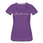 Henderson County Cursive Women's T-Shirt - purple