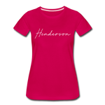 Henderson County Cursive Women's T-Shirt - dark pink