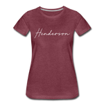 Henderson County Cursive Women's T-Shirt - heather burgundy