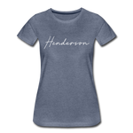 Henderson County Cursive Women's T-Shirt - heather blue