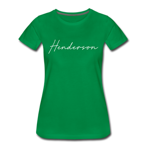 Henderson County Cursive Women's T-Shirt - kelly green