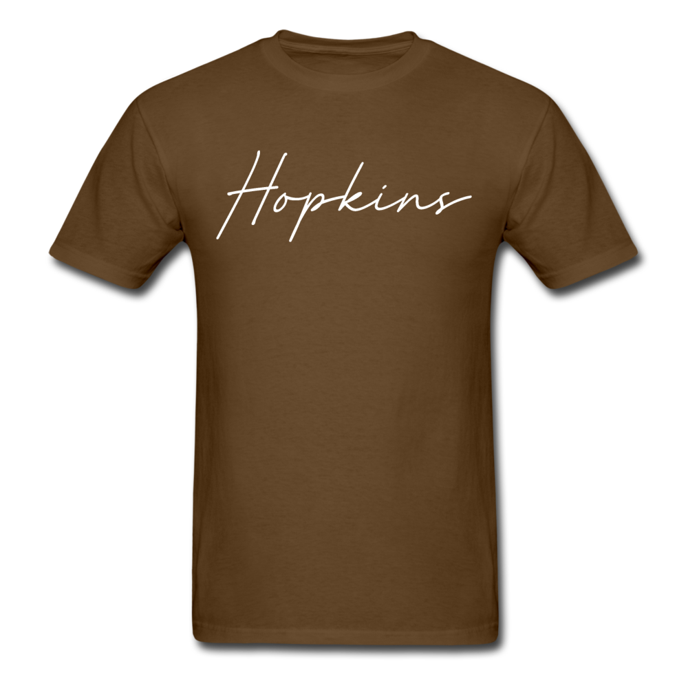 Hopkins County Cursive T-Shirt - brown