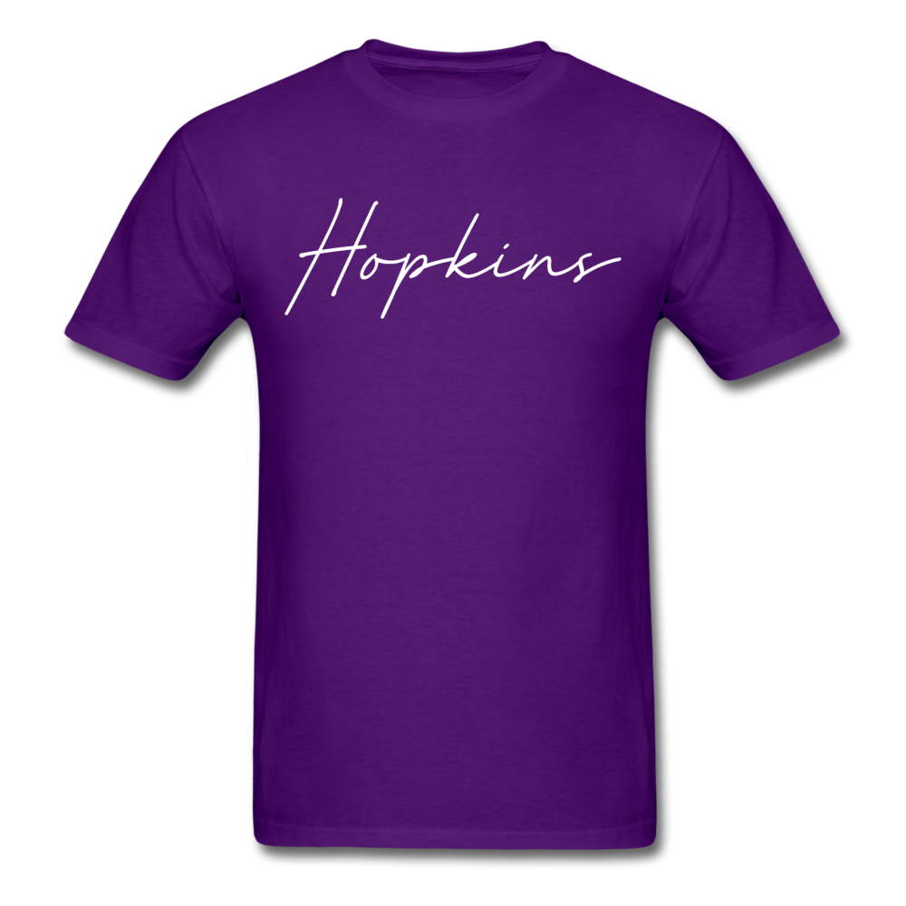Hopkins County Cursive T-Shirt - purple
