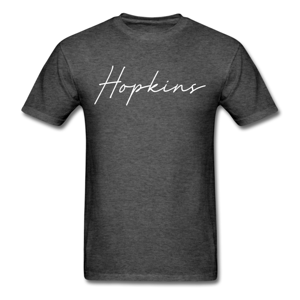 Hopkins County Cursive T-Shirt - heather black