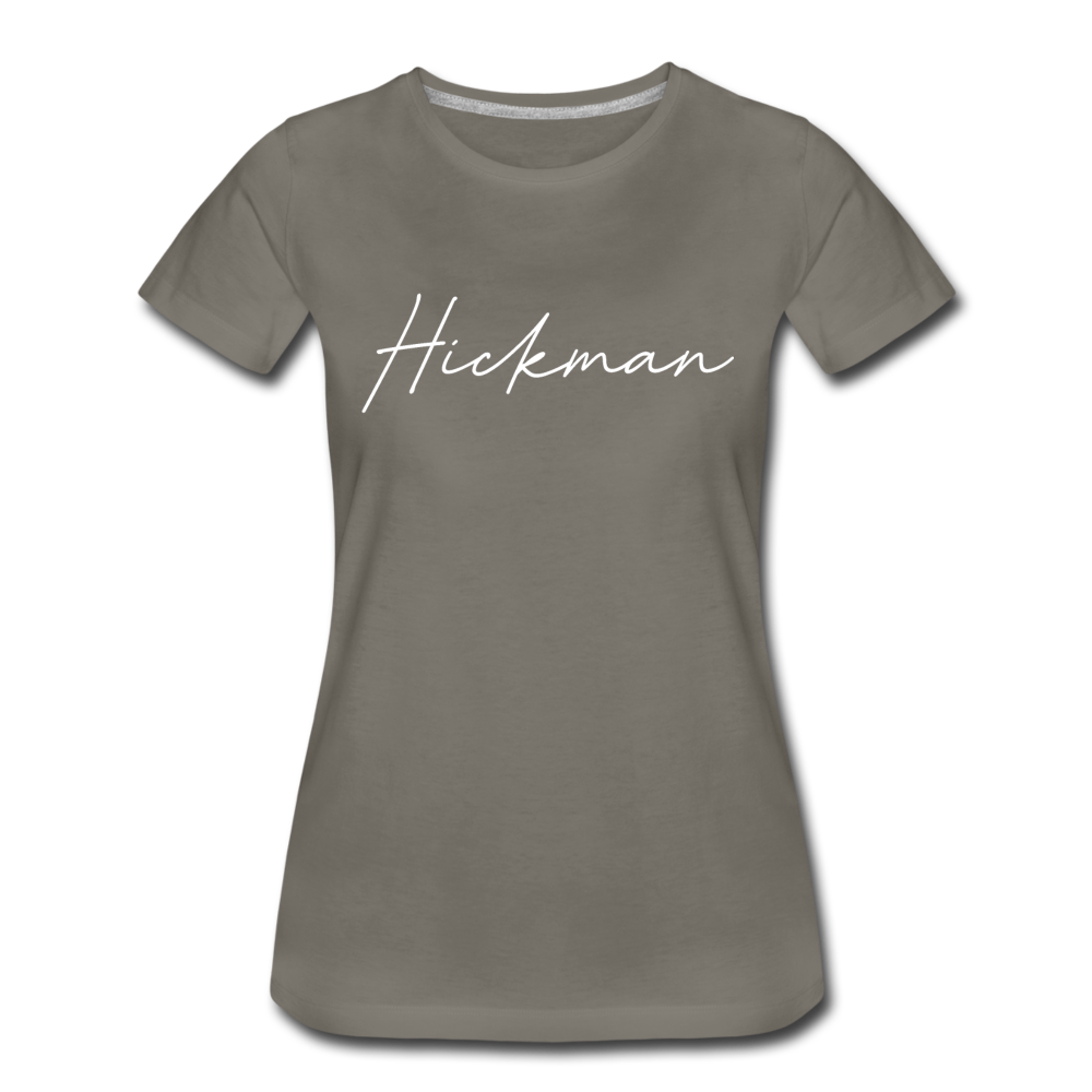 Hickman County Cursive Women's T-Shirt - asphalt gray