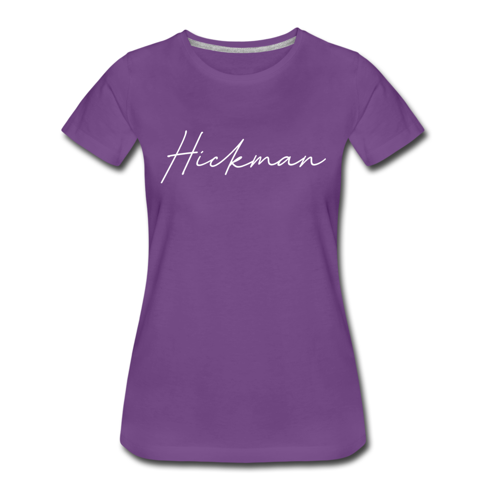 Hickman County Cursive Women's T-Shirt - purple