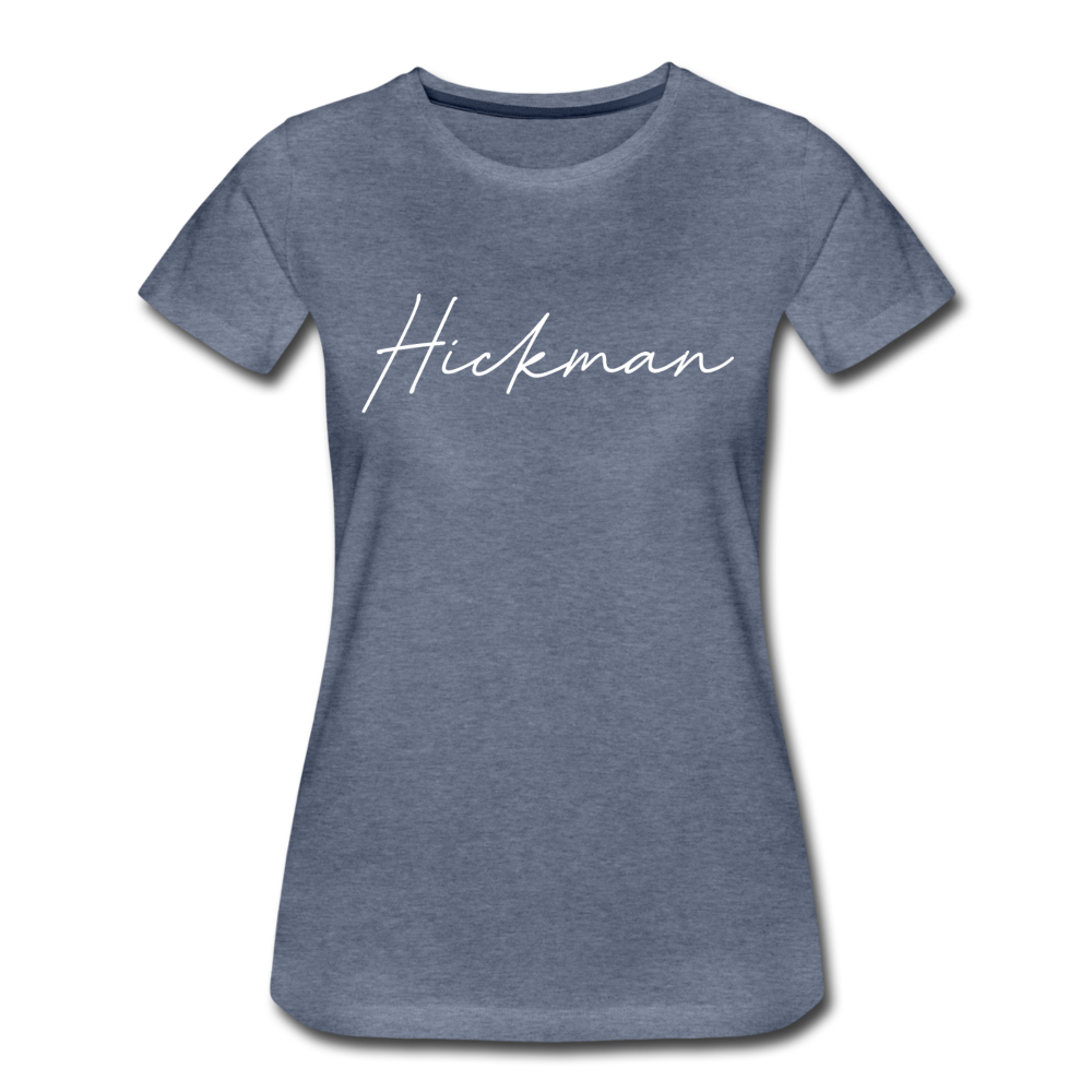 Hickman County Cursive Women's T-Shirt - heather blue