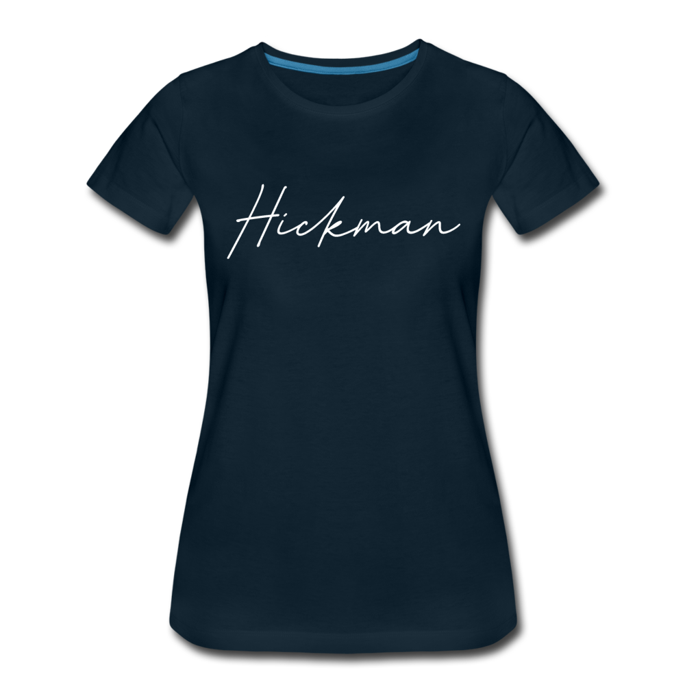 Hickman County Cursive Women's T-Shirt - deep navy