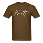 Knott County Cursive T-Shirt - brown