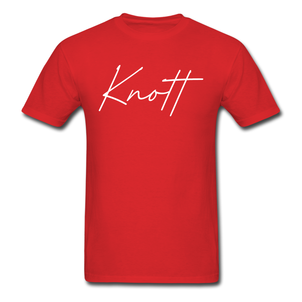 Knott County Cursive T-Shirt - red