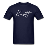 Knott County Cursive T-Shirt - navy