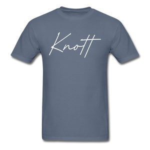 Knott County Cursive T-Shirt - denim