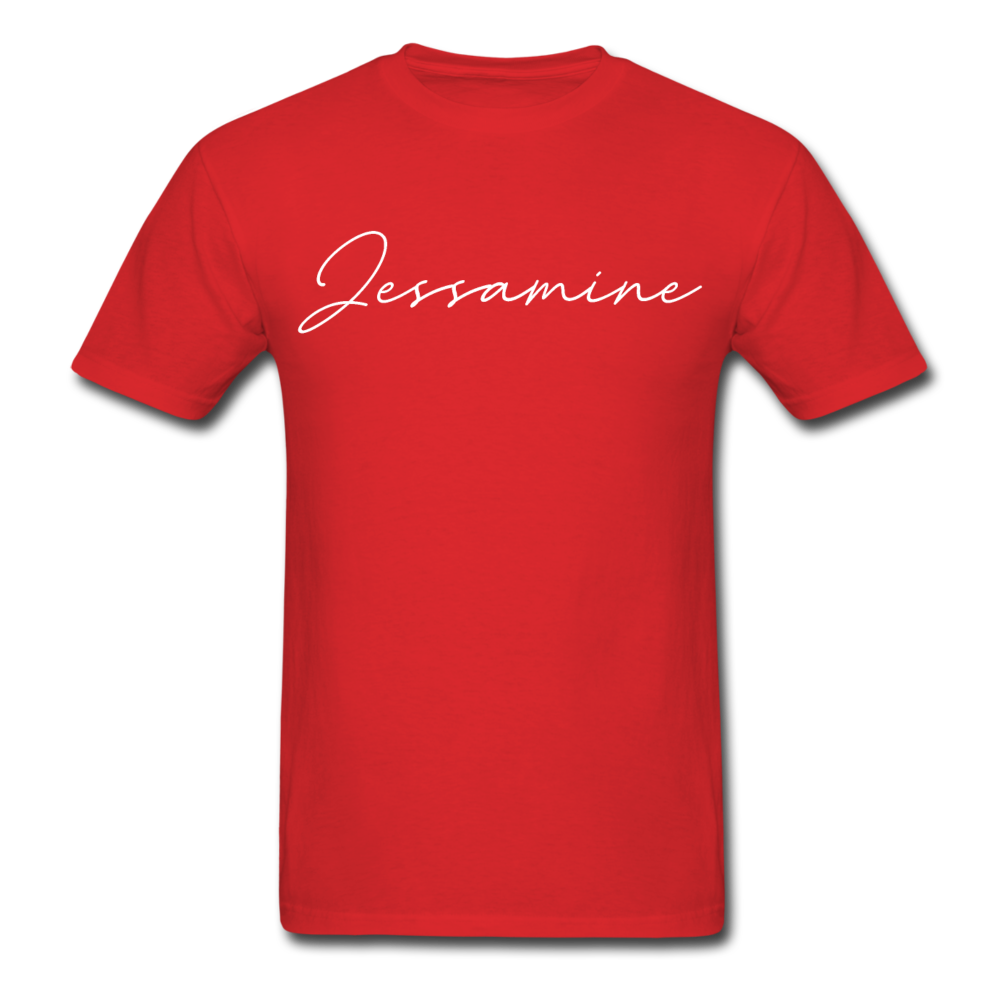 Jessamine County Cursive T-Shirt - red