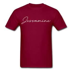 Jessamine County Cursive T-Shirt - burgundy
