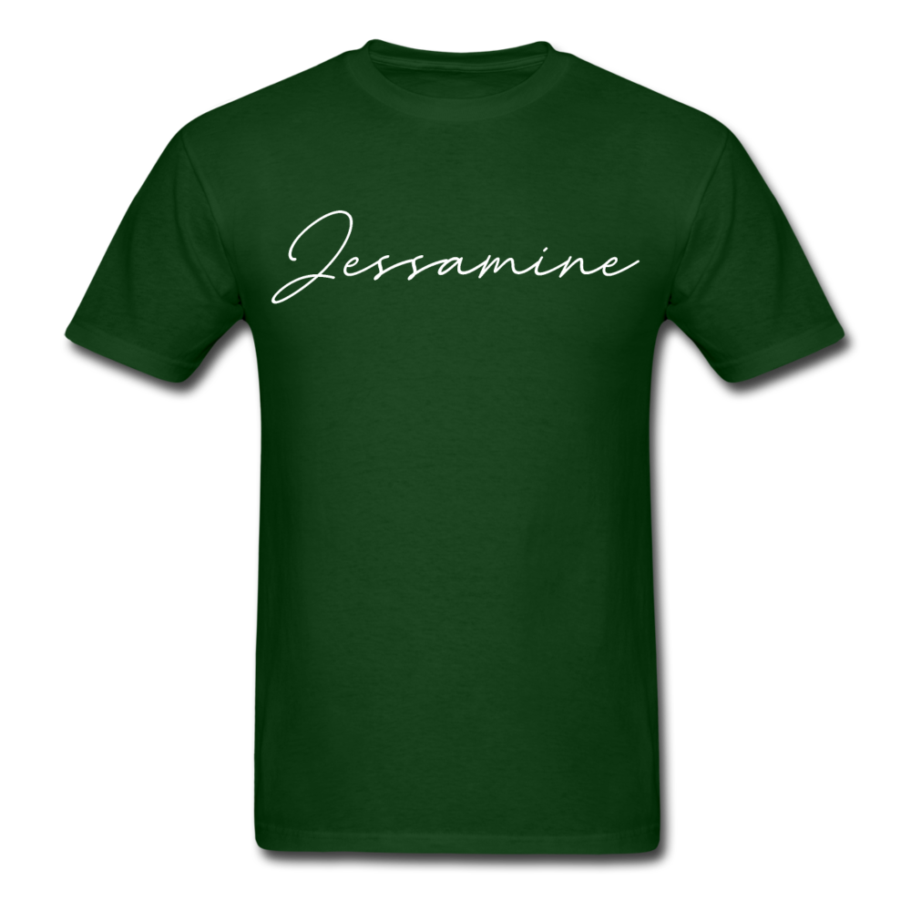 Jessamine County Cursive T-Shirt - forest green
