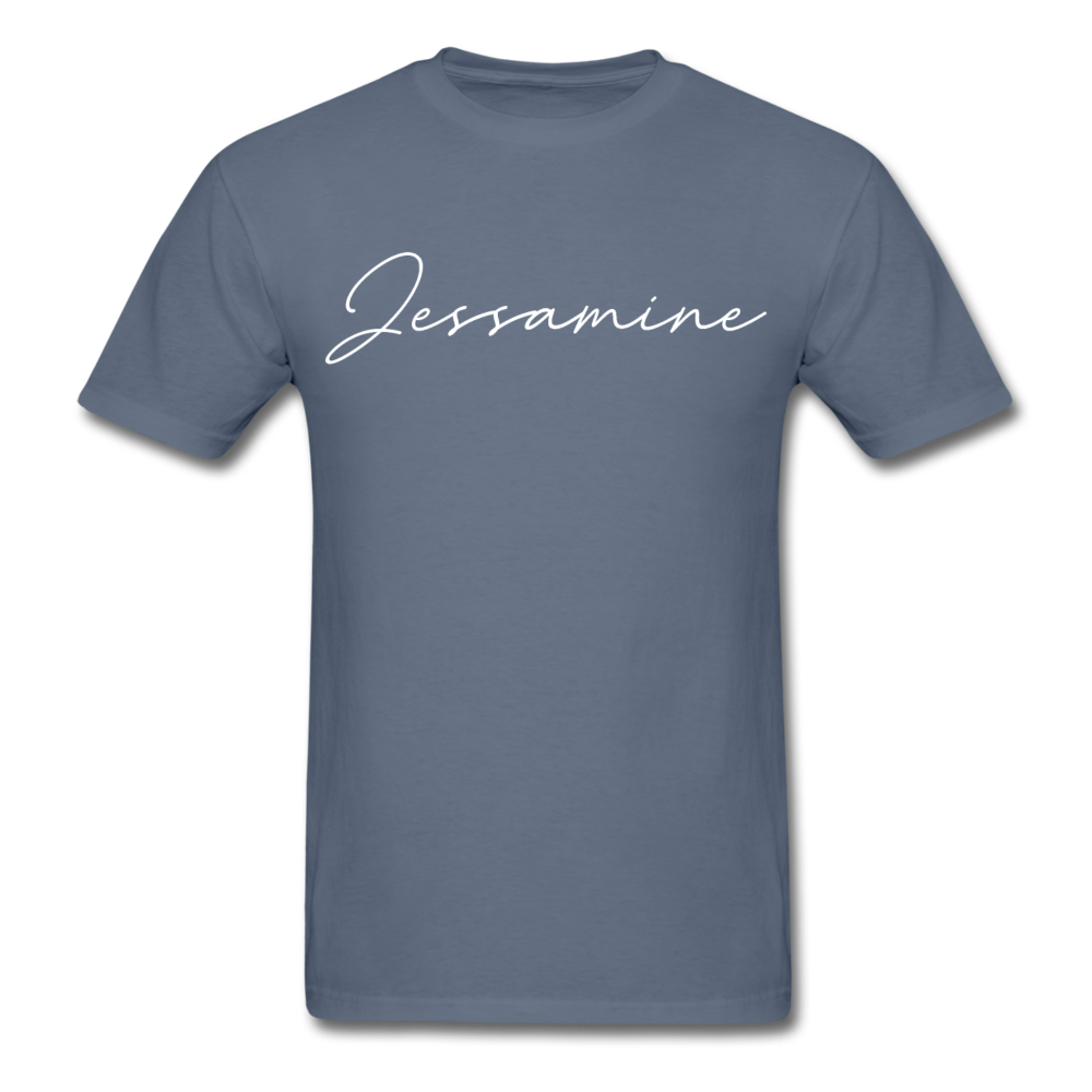 Jessamine County Cursive T-Shirt - denim