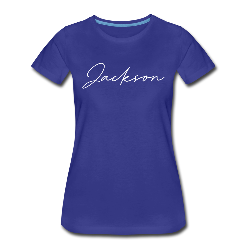 Jackson County Cursive Women's T-Shirt - royal blue