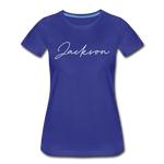 Jackson County Cursive Women's T-Shirt - royal blue