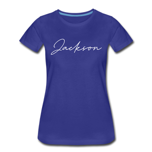 Jackson County Cursive Women's T-Shirt - royal blue