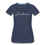 Jackson County Cursive Women's T-Shirt - navy