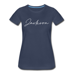 Jackson County Cursive Women's T-Shirt - navy