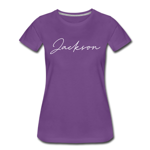 Jackson County Cursive Women's T-Shirt - purple