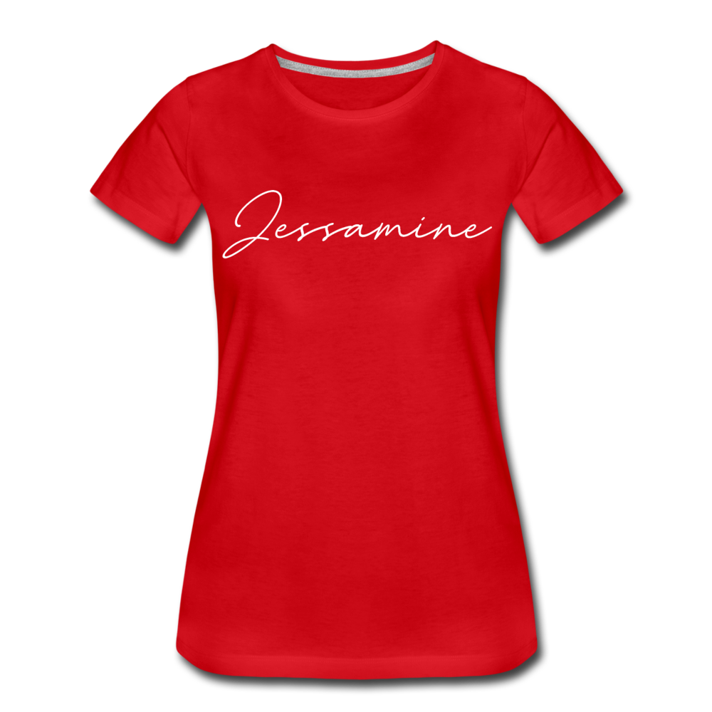 Jessamine County Cursive Women's T-Shirt - red