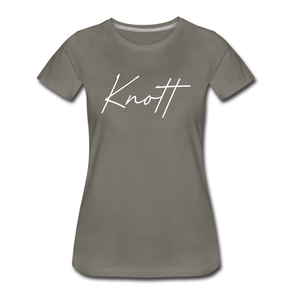 Knott County Cursive Women's T-Shirt - asphalt gray