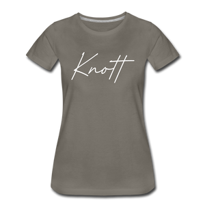 Knott County Cursive Women's T-Shirt - asphalt gray