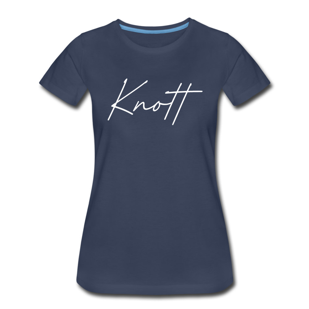 Knott County Cursive Women's T-Shirt - navy