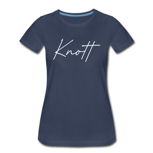 Knott County Cursive Women's T-Shirt - navy