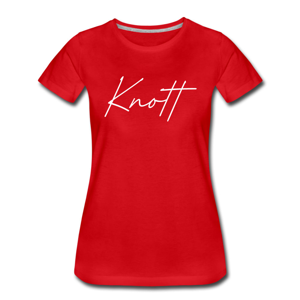 Knott County Cursive Women's T-Shirt - red