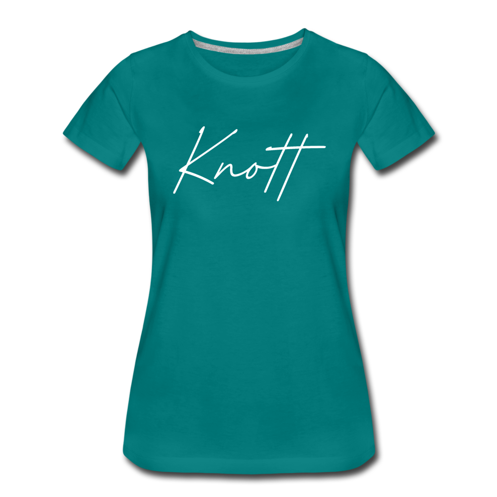 Knott County Cursive Women's T-Shirt - teal